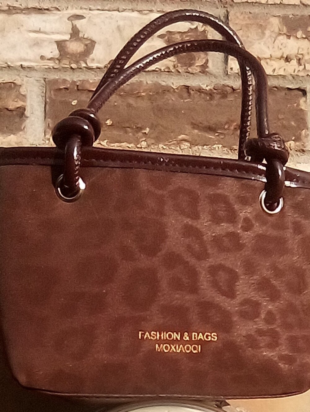 MOXIAOQI Brown Leopard-Print Tote Bag